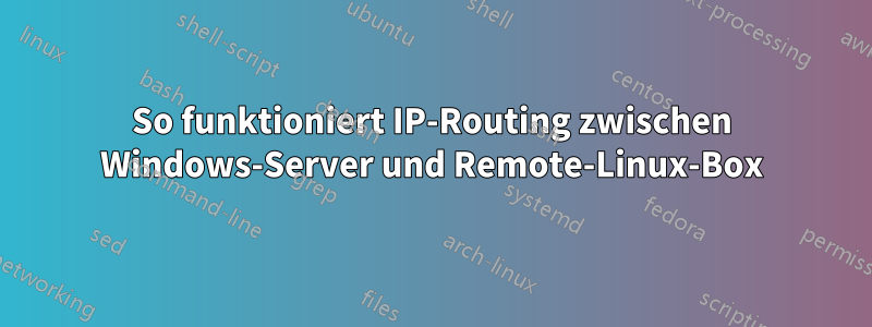 So funktioniert IP-Routing zwischen Windows-Server und Remote-Linux-Box