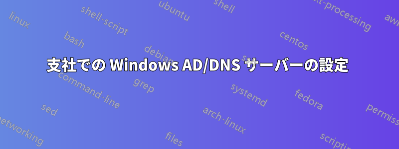 支社での Windows AD/DNS サーバーの設定