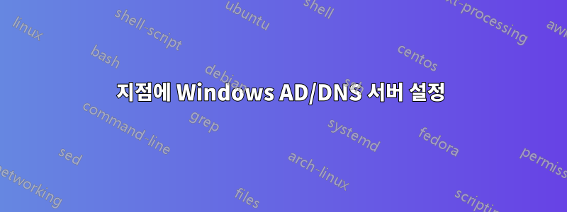 지점에 Windows AD/DNS 서버 설정