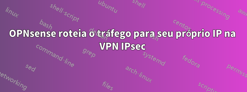 OPNsense roteia o tráfego para seu próprio IP na VPN IPsec