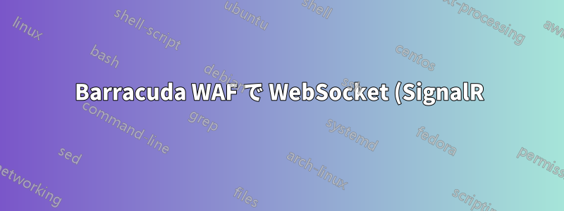 Barracuda WAF で WebSocket (SignalR) を有効にする