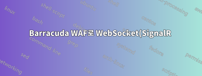 Barracuda WAF로 WebSocket(SignalR) 활성화