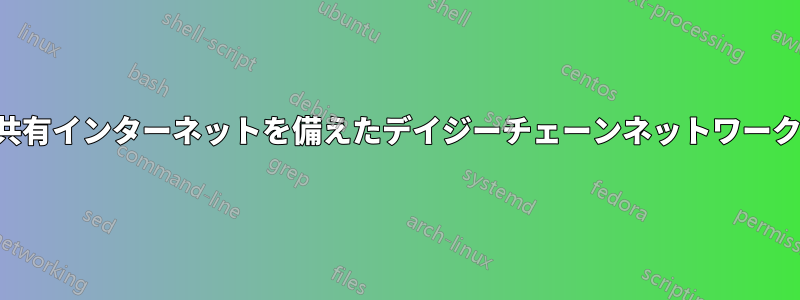 共有インターネットを備えたデイジーチェーンネットワーク