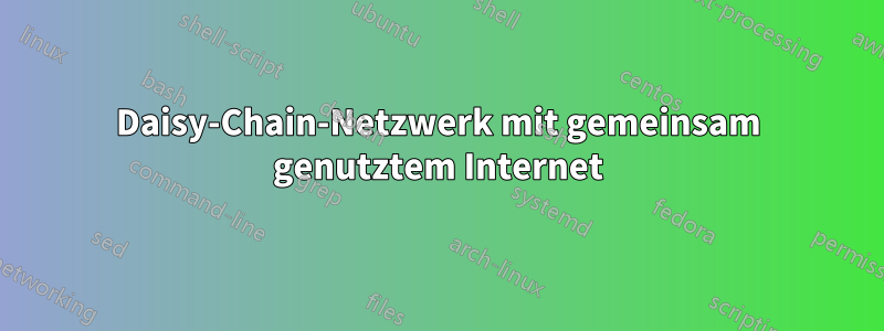 Daisy-Chain-Netzwerk mit gemeinsam genutztem Internet