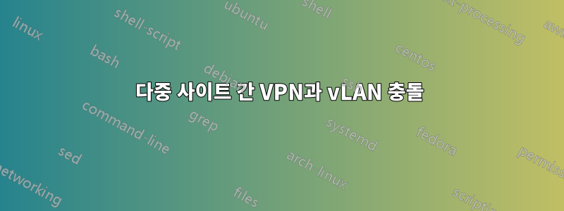 다중 사이트 간 VPN과 vLAN 충돌