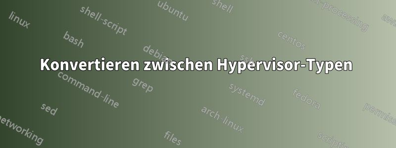 Konvertieren zwischen Hypervisor-Typen