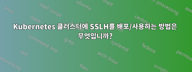 Kubernetes 클러스터에 SSLH를 배포/사용하는 방법은 무엇입니까?