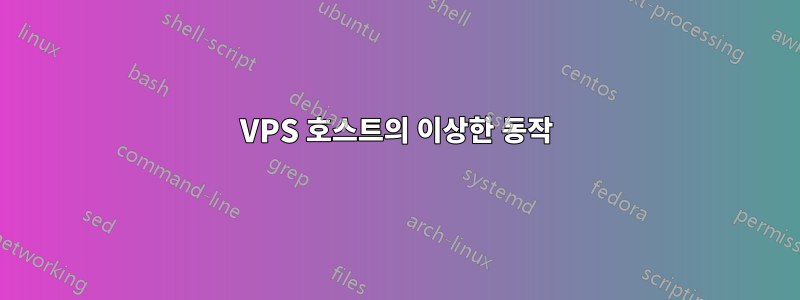 VPS 호스트의 이상한 동작