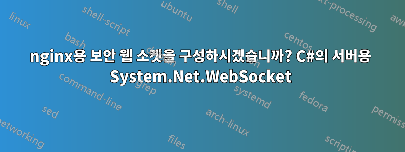 nginx용 보안 웹 소켓을 구성하시겠습니까? C#의 서버용 System.Net.WebSocket