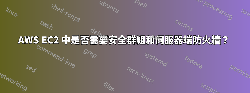 AWS EC2 中是否需要安全群組和伺服器端防火牆？