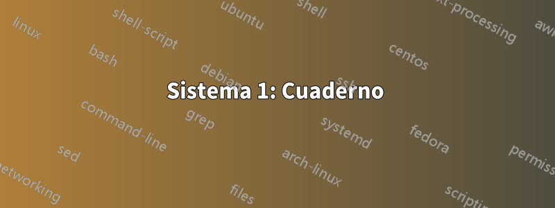 Sistema 1: Cuaderno