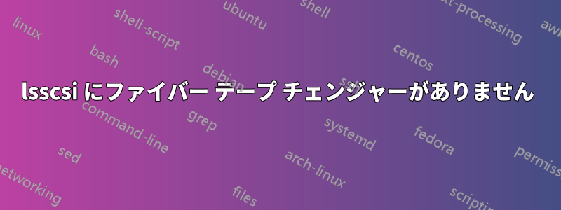 lsscsi にファイバー テープ チェンジャーがありません