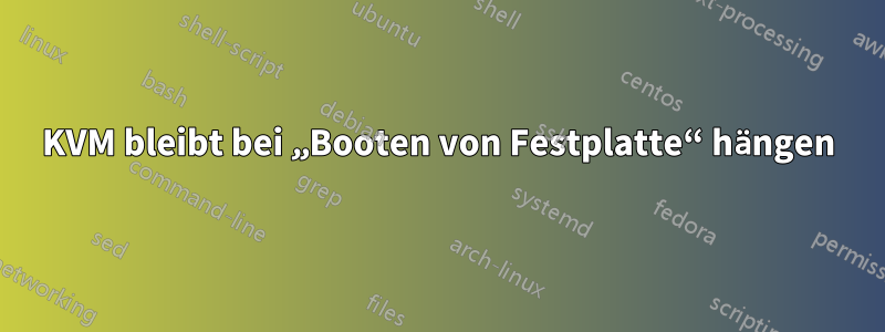 KVM bleibt bei „Booten von Festplatte“ hängen