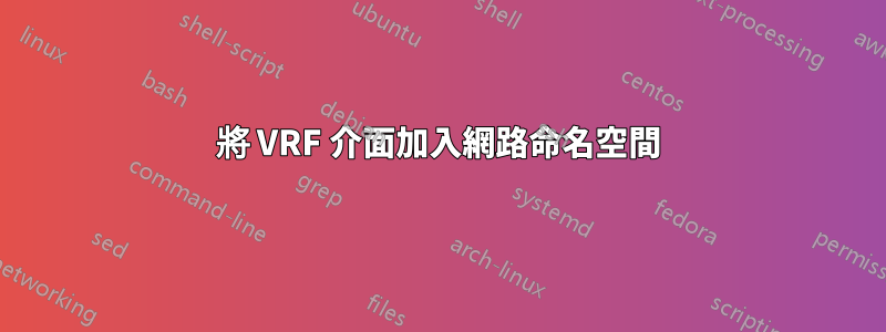 將 VRF 介面加入網路命名空間