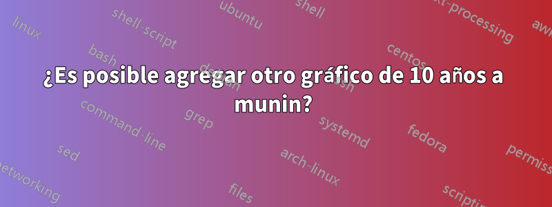 ¿Es posible agregar otro gráfico de 10 años a munin?