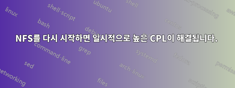 NFS를 다시 시작하면 일시적으로 높은 CPL이 해결됩니다.