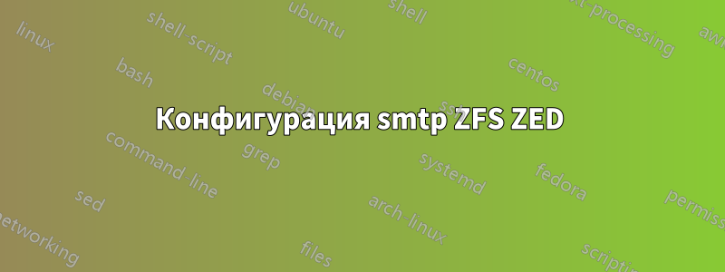 Конфигурация smtp ZFS ZED