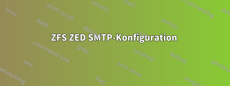 ZFS ZED SMTP-Konfiguration