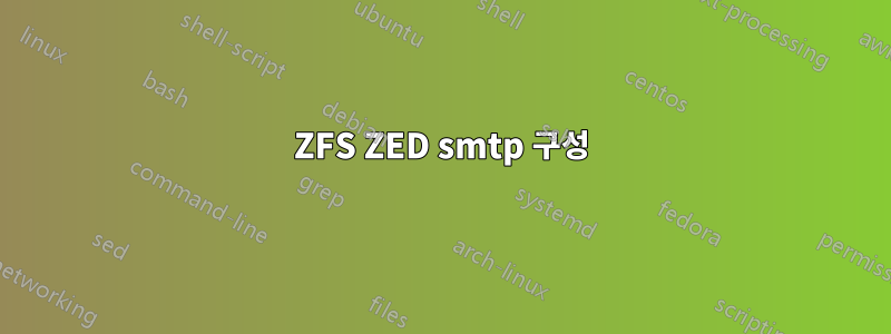 ZFS ZED smtp 구성