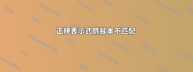 正規表示式篩腳本不匹配