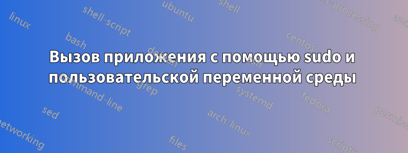 Вызов приложения с помощью sudo и пользовательской переменной среды