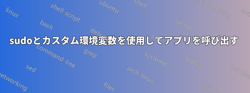 sudoとカスタム環境変数を使用してアプリを呼び出す