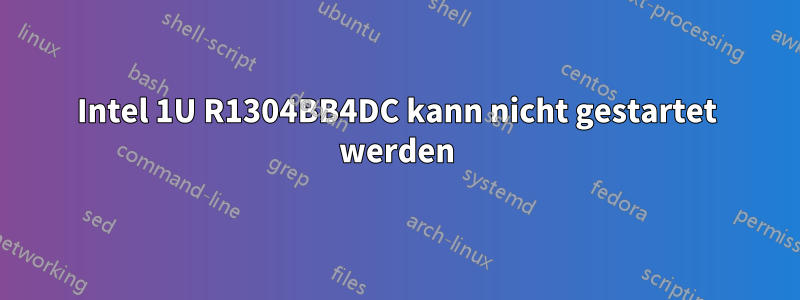 Intel 1U R1304BB4DC kann nicht gestartet werden