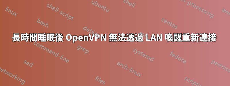 長時間睡眠後 OpenVPN 無法透過 LAN 喚醒重新連接