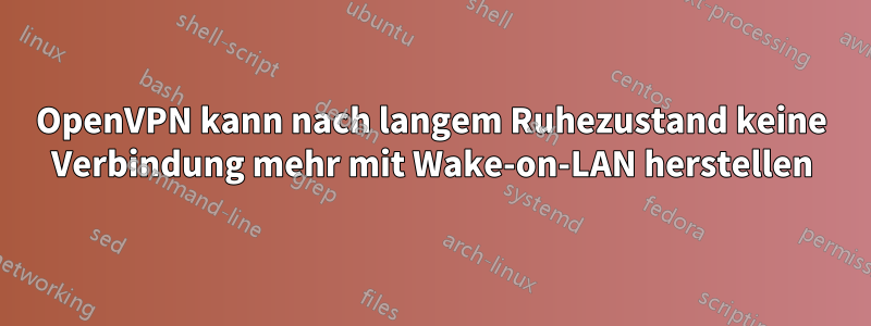 OpenVPN kann nach langem Ruhezustand keine Verbindung mehr mit Wake-on-LAN herstellen