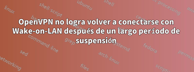 OpenVPN no logra volver a conectarse con Wake-on-LAN después de un largo período de suspensión