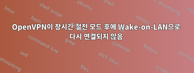 OpenVPN이 장시간 절전 모드 후에 Wake-on-LAN으로 다시 연결되지 않음