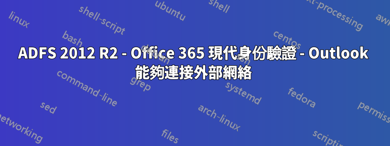 ADFS 2012 R2 - Office 365 現代身份驗證 - Outlook 能夠連接外部網絡