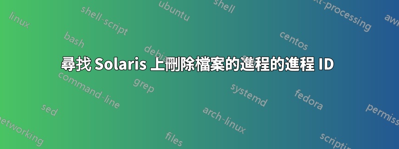 尋找 Solaris 上刪除檔案的進程的進程 ID