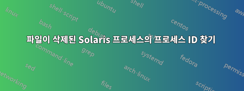 파일이 삭제된 Solaris 프로세스의 프로세스 ID 찾기