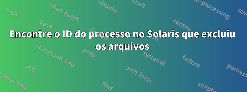Encontre o ID do processo no Solaris que excluiu os arquivos