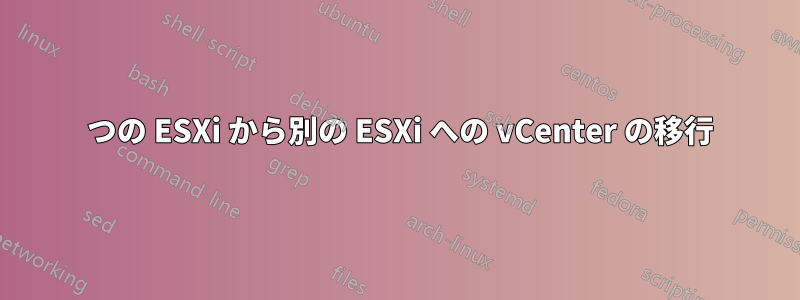 1 つの ESXi から別の ESXi への vCenter の移行