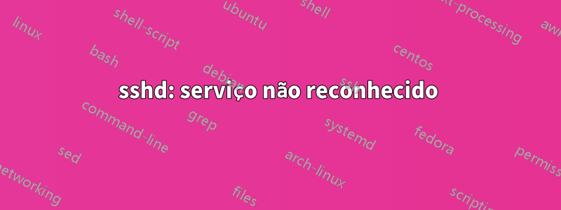 sshd: serviço não reconhecido