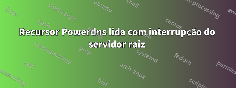 Recursor Powerdns lida com interrupção do servidor raiz