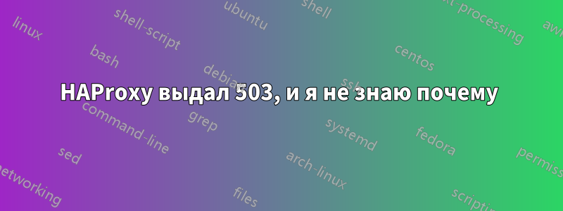 HAProxy выдал 503, и я не знаю почему