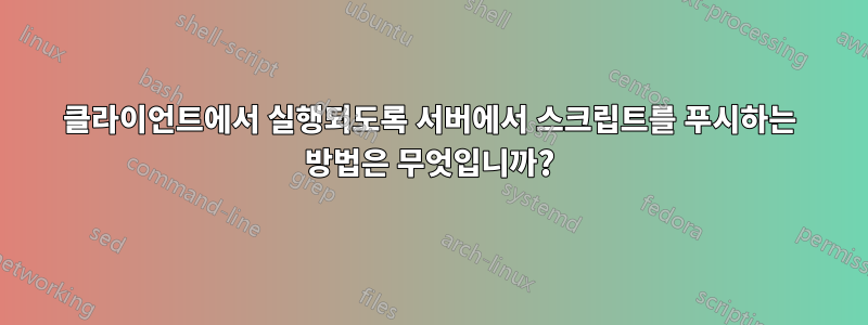 클라이언트에서 실행되도록 서버에서 스크립트를 푸시하는 방법은 무엇입니까?