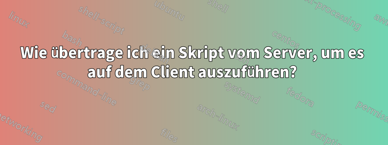 Wie übertrage ich ein Skript vom Server, um es auf dem Client auszuführen?