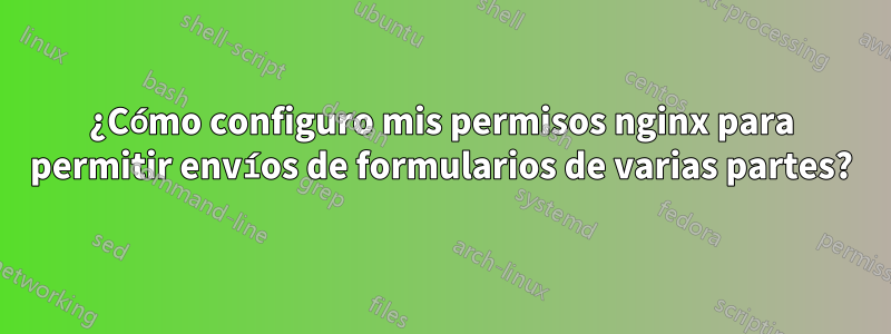 ¿Cómo configuro mis permisos nginx para permitir envíos de formularios de varias partes?