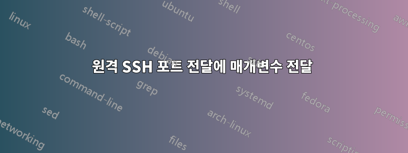 원격 SSH 포트 전달에 매개변수 전달