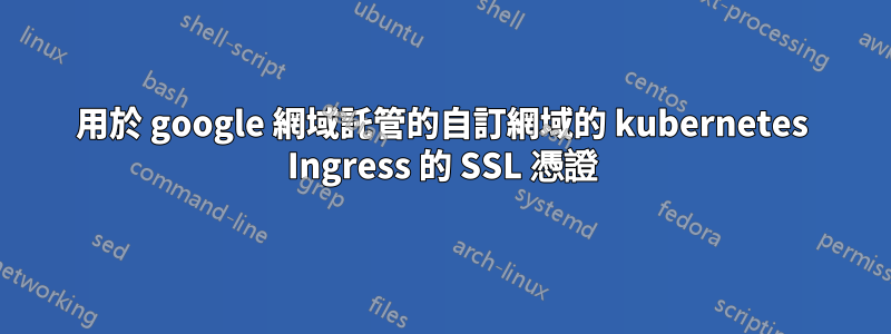 用於 google 網域託管的自訂網域的 kubernetes Ingress 的 SSL 憑證