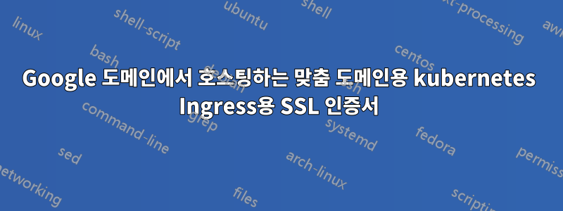 Google 도메인에서 호스팅하는 맞춤 도메인용 kubernetes Ingress용 SSL 인증서