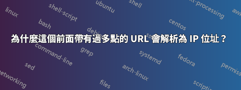 為什麼這個前面帶有過多點的 URL 會解析為 IP 位址？