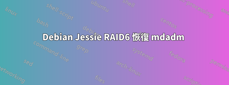 Debian Jessie RAID6 恢復 mdadm