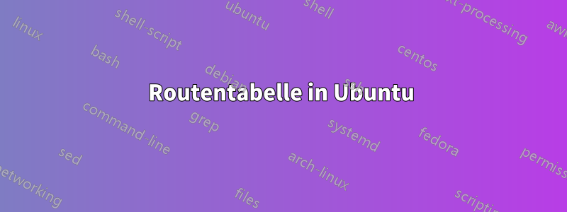 Routentabelle in Ubuntu