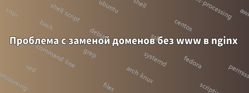 Проблема с заменой доменов без www в nginx