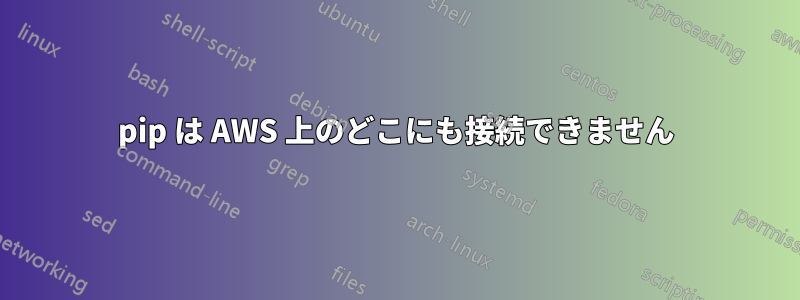 pip は AWS 上のどこにも接続できません